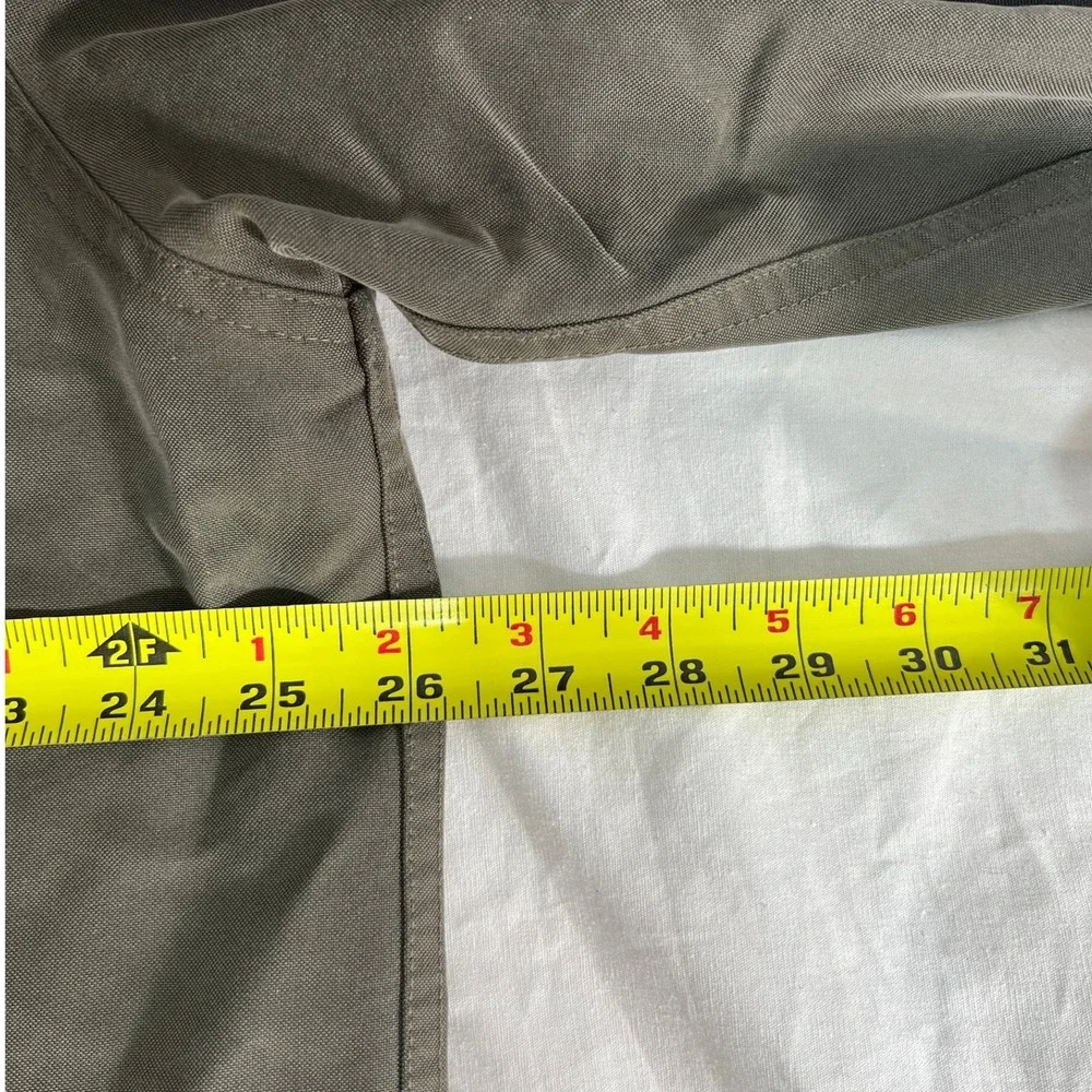 The North Face Shirt‎ Mens 2XL Long Sleeve Button Up Olive Green Outdoor Hiking